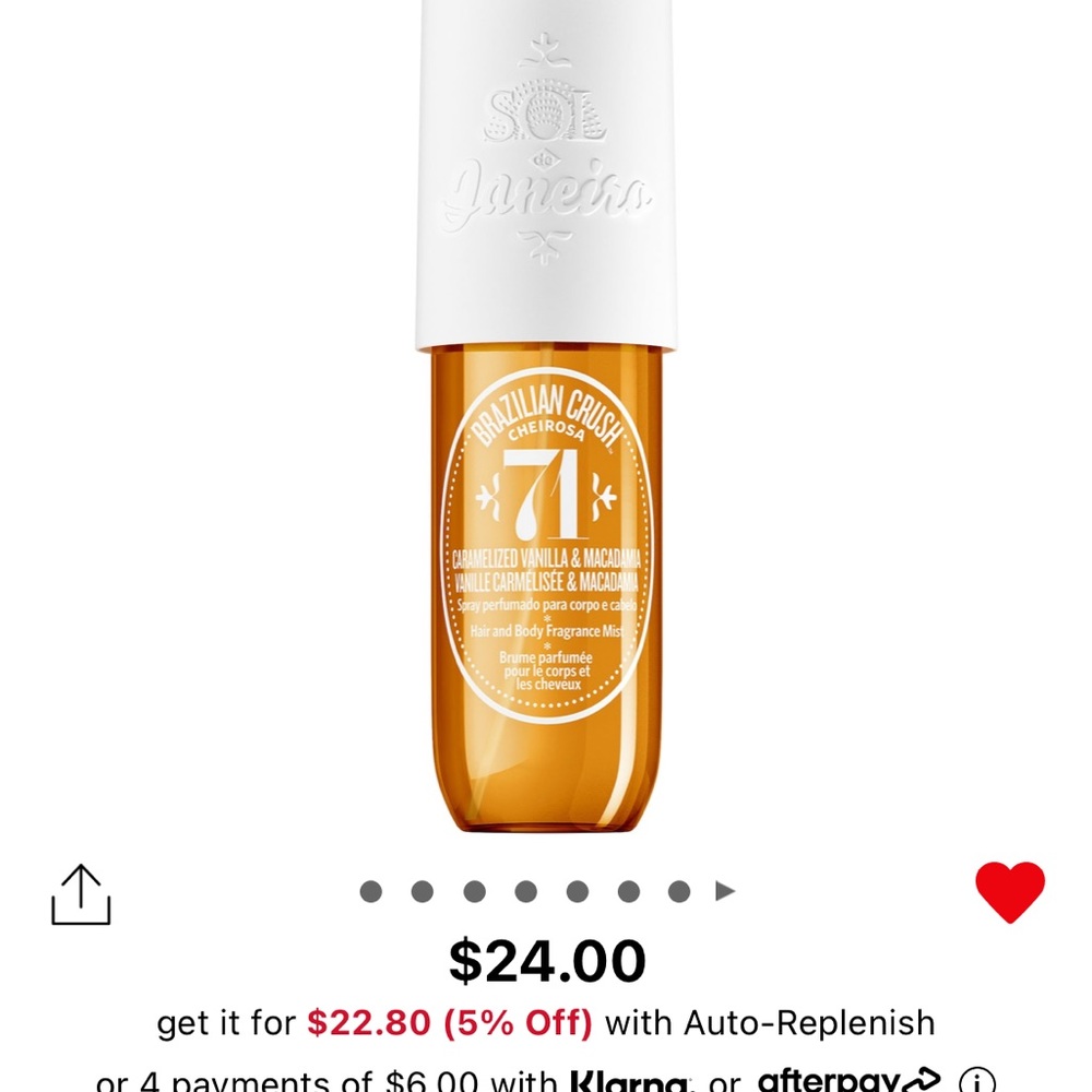 Unopened Sol de Janeiro vanilla body mist